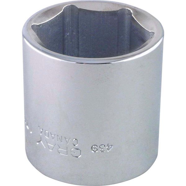 Gray Tools 1-7/16-in x 1/2-in Drive 6-Point Standard Shallow Chrome Finish Socket