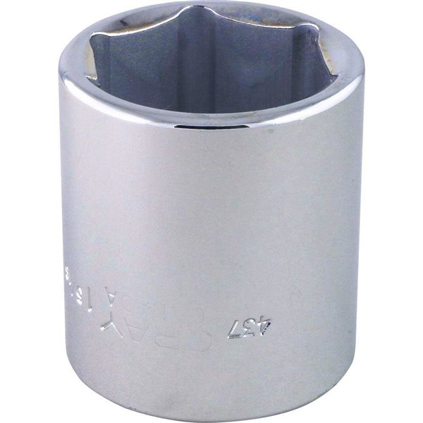 Gray Tools 1-5/16-in x 1/2-in Drive 6-Point Standard Shallow Chrome Finish Socket
