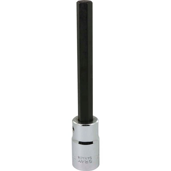 Gray Tools 10 mm x 1/2-in Drive Extra Long Hex Head Metric Chrome Finish Shallow Socket