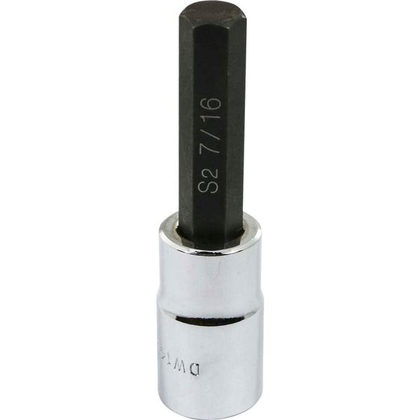 Gray Tools 7/16-in x 1/2-in Drive Standard Hex Head Shallow Chrome Finish Socket