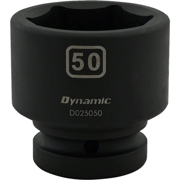 Dynamic Tools 50 mm X 1-in Drive Metric 6-Point Shallow Impact Socket