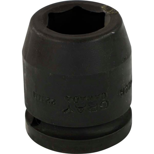 Gray Tools 22 mm X 3/4-in Drive Metric 6-Point Shallow Impact Socket