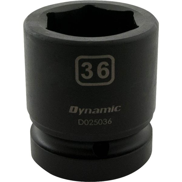 Dynamic Tools 36 mm X 1-in Drive Metric 6-Point Shallow Impact Socket