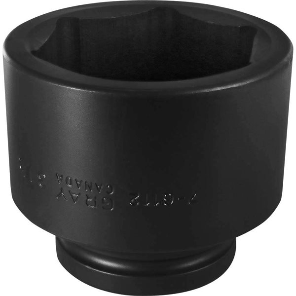 Gray Tools Standard 1-in Drive 6 Point Standard Length 3 1/2-in Impact Socket