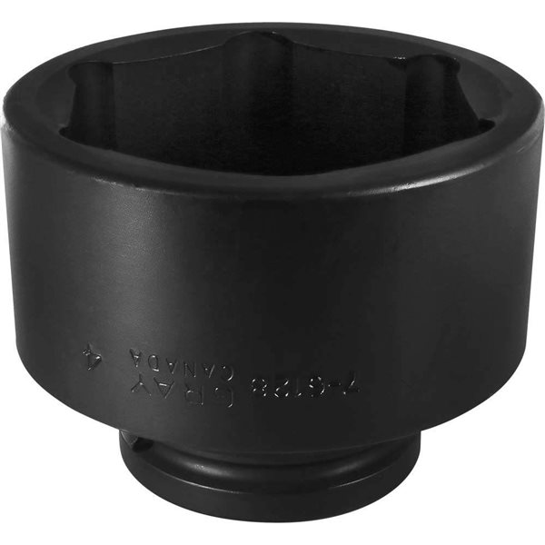 Gray Tools Standard 1-in Drive 6 Point Standard Length 4-in Impact Socket