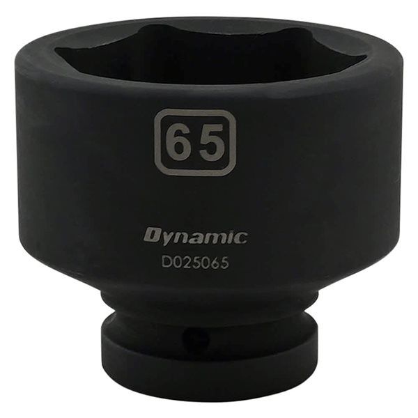 Dynamic Tools 65 mm X 1-in Drive Metric 6-Point Shallow Impact Socket