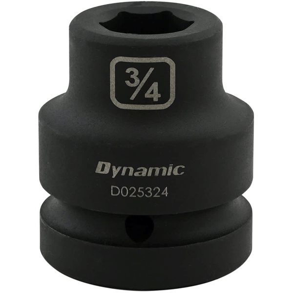 Dynamic Tools 3/4 x 1-in Drive Standard 6-Point Shallow Impact Socket