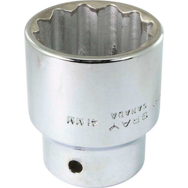 Gray Tools 42 mm x 3/4-in Drive Metric 12-Point Shallow Chrome Finish Socket