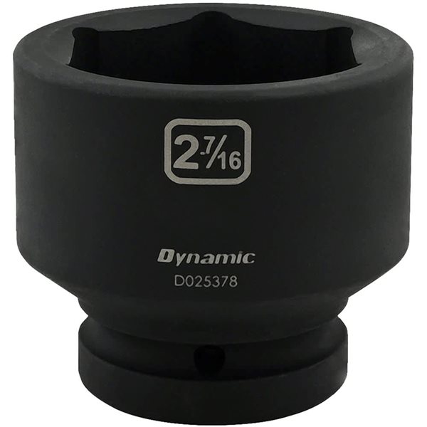 Dynamic Tools 2-7/16 x 1-in Drive Standard 6-Point Shallow Impact Socket