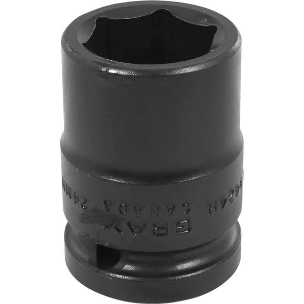 Gray Tools 24 mm X 3/4-in Drive Metric 6-Point Shallow Impact Socket
