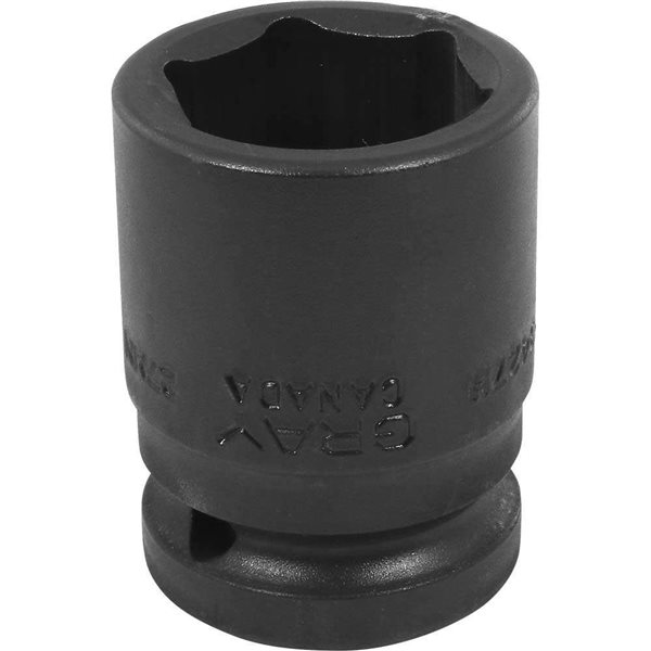 Gray Tools 27 mm X 3/4-in Drive Metric 6-Point Shallow Impact Socket