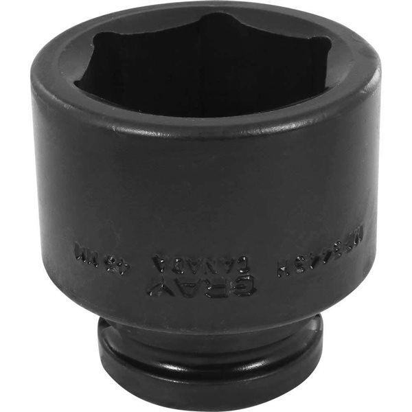 Gray Tools 43 mm X 3/4-in Drive Metric 6-Point Shallow Impact Socket