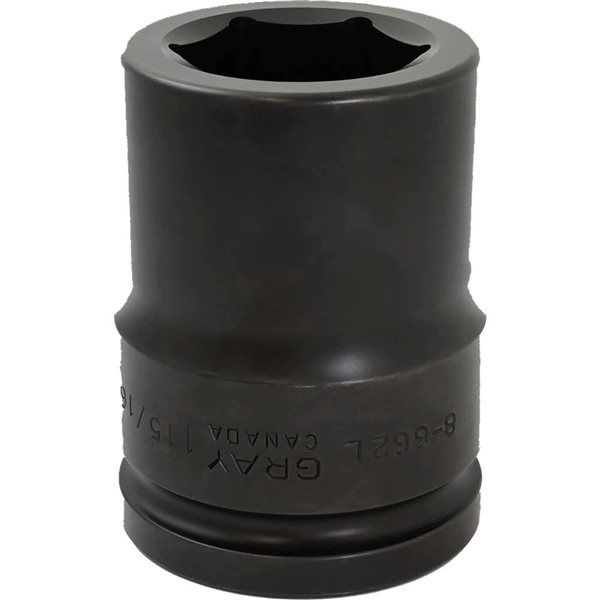 Gray Tools Standard 1 1/2-in Drive 6 Point Deep Length 1 15/16-in Impact Socket