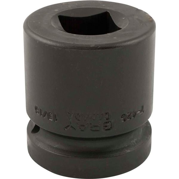 Gray Tools Standard 1-in Drive 4 Point Standard Length 13/16-in Impact Socket