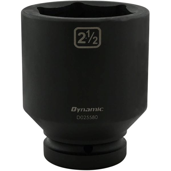 Dynamic Tools 2-1/2 x 1-in Drive Standard 6-Point Deep Impact Socket