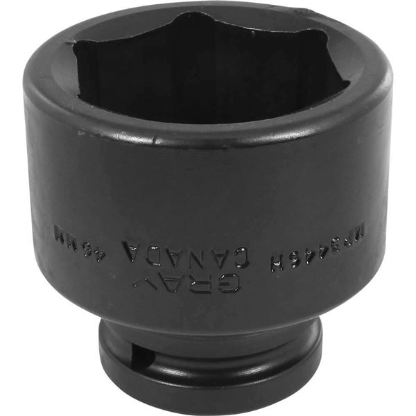 Gray Tools 46 mm X 3/4-in Drive Metric 6-Point Shallow Impact Socket