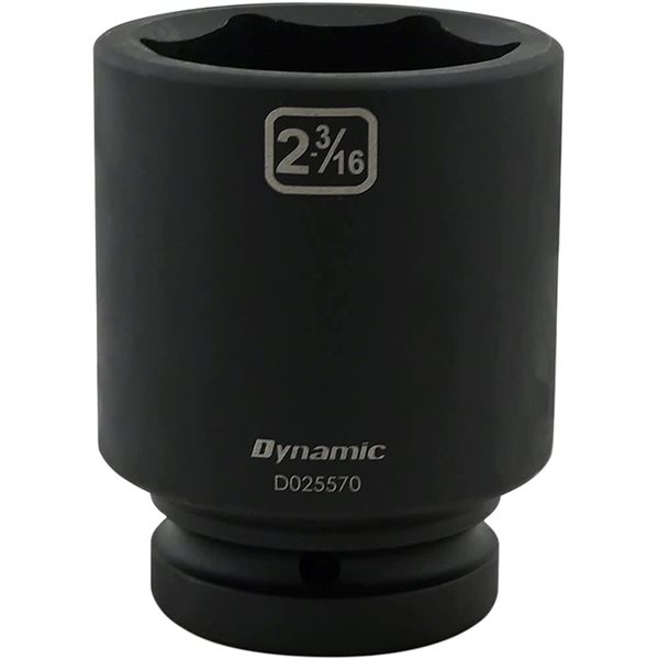 Dynamic Tools 2-3/16 x 1-in Drive Standard 6-Point Deep Impact Socket