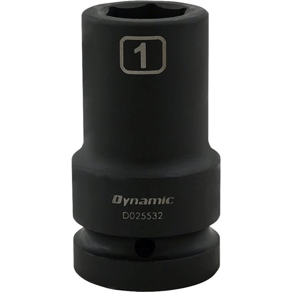 Dynamic Tools 1-in X 1-in Drive 6 Point Deep Length Impact Socket