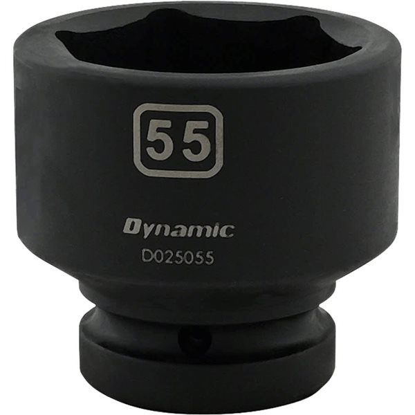 Dynamic Tools 55mm X 1-in Drive 6 Point Standard Length Impact Socket
