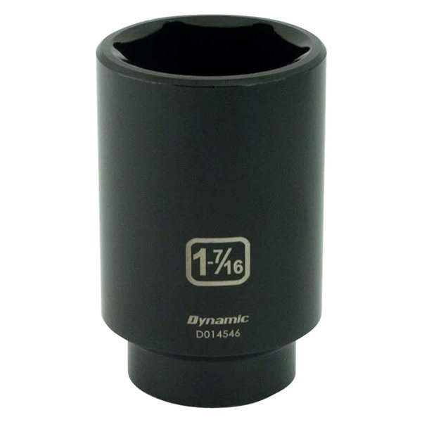 Dynamic Tools 1/2-in Drive 6 Point SAE 1-7/16-in Deep Length Impact Socket