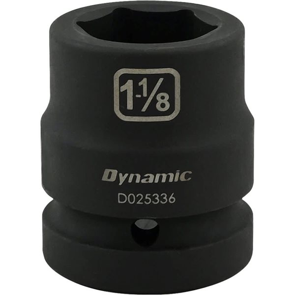 Dynamic Tools 1-1/8-in X 1-in Drive 6 Point Standard Length Impact Socket