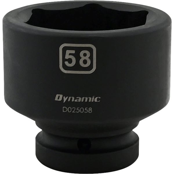 Dynamic Tools 58mm X 1-in Drive 6 Point Standard Length Impact Socket