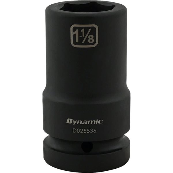 Dynamic Tools 1-1/8-in X 1-in Drive 6 Point Deep Length Impact Socket