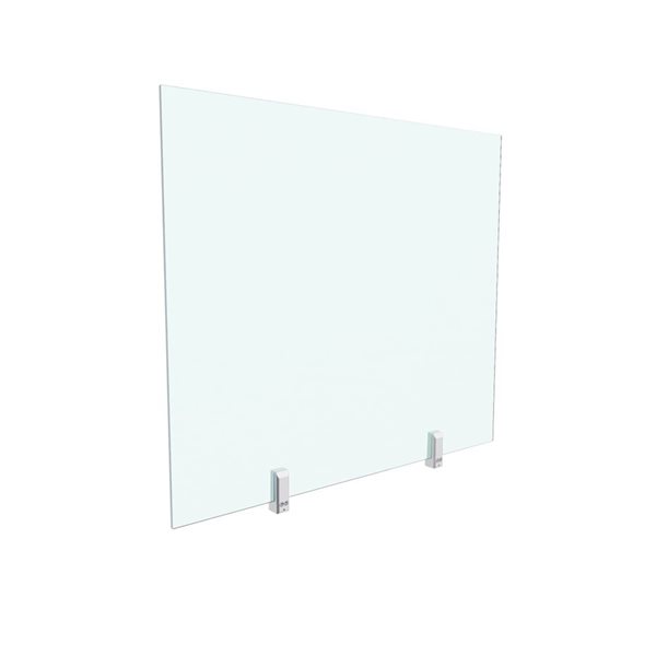 DIY Wholesale Glass Railings 4 W x 4 L x 4.17-ft H Brushed Steel Two Smarter Spigots w/ 12-mm Glass Panel