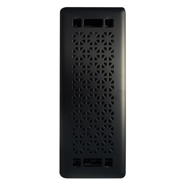 Floor Choice 3 x 10-in Sunburst Steel Floor Register - Black Matte