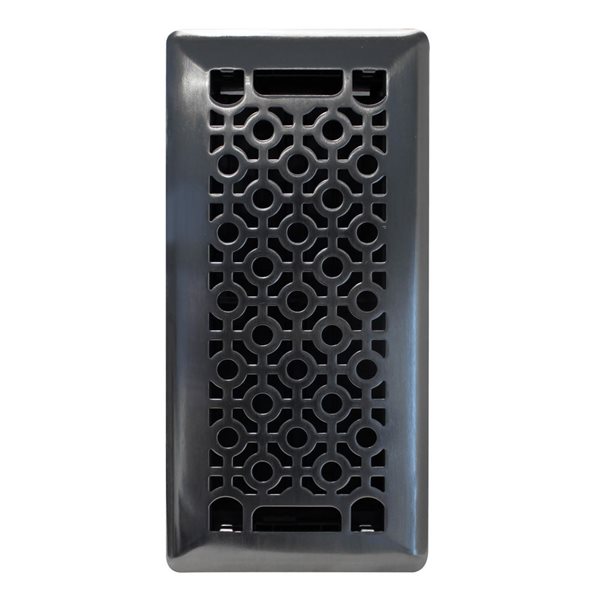 Floor Choice 4 x 10-in Cosmos Steel Floor Register - Antique Nickel