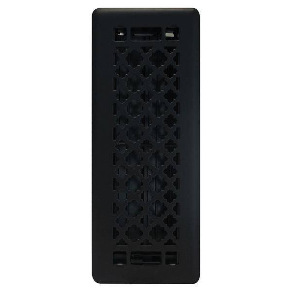 Floor Choice 3 x 10-in Sunday Morning Steel Floor Register - Black Matte