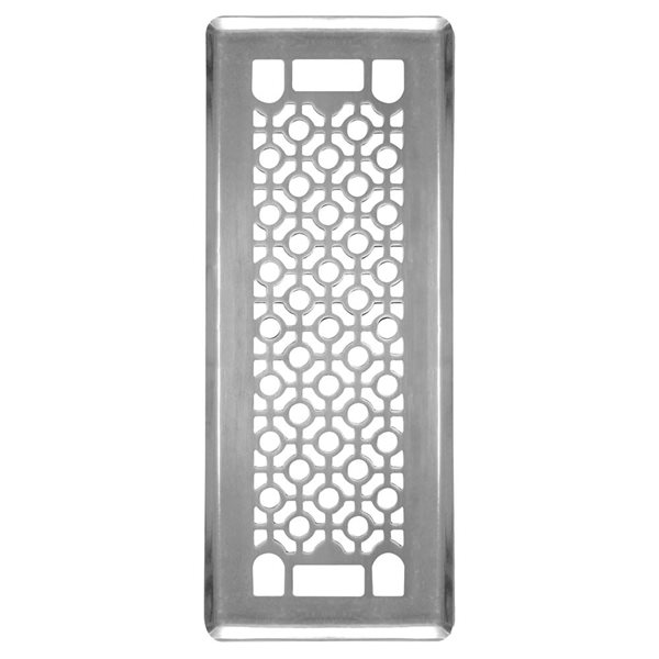 Floor Choice 3 x 10-in Cosmos Steel Floor Register - Brushed Steel