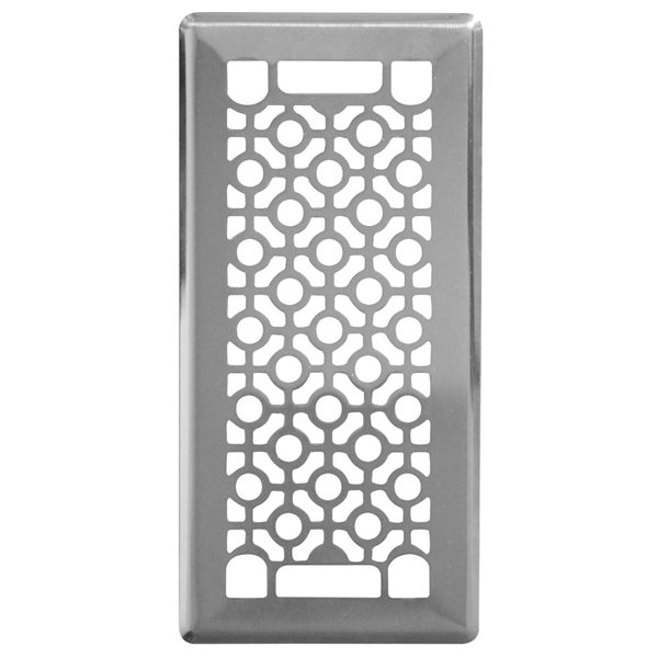 Floor Choice 4 x 10-in Cosmos Steel Floor Register - Brushed Steel