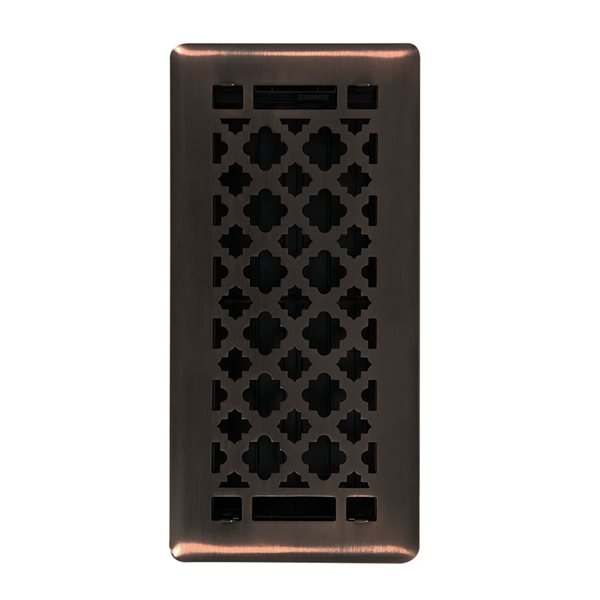 Floor Choice 4 x 10-in Sunday Morning Steel Floor Register - Copper