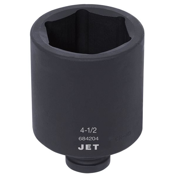 JET Standard 1-in Drive x 4 1/2-in 6-Point Deep Impact Socket