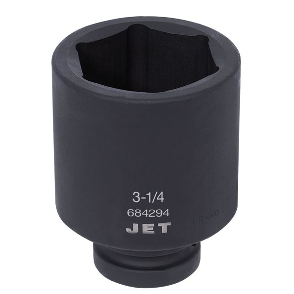 JET 1-in Drive x 3-1/4-in Deep SAE Impact Socket - 6 Points