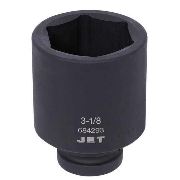 JET 1-in Drive x 3-1/8-in Deep SAE Impact Socket - 6 Points