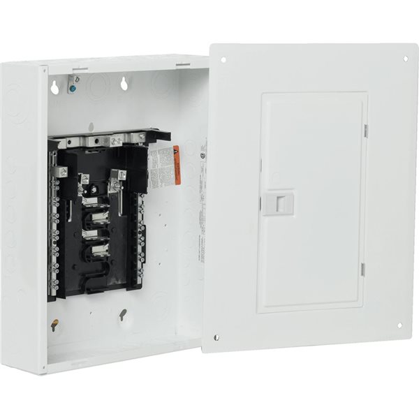 Homeline White Metal Indoor 125 A Sub Panel Load Centre w/ 8 Spaces and 16 Circuits