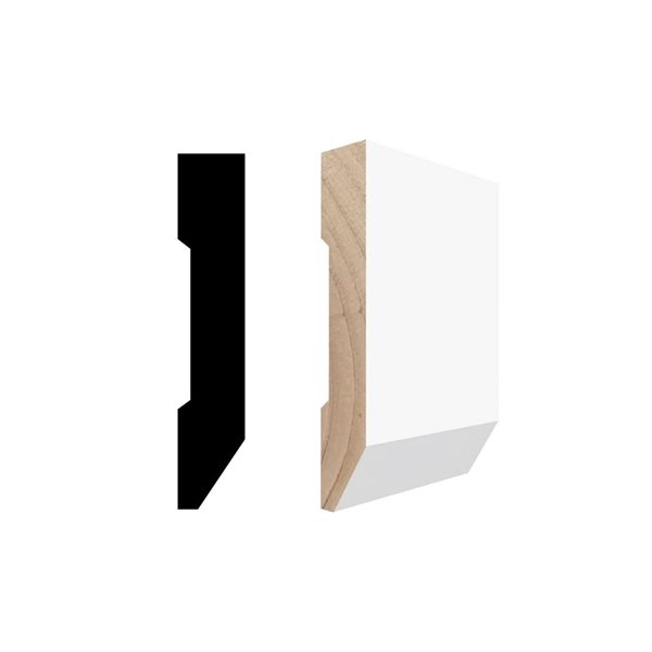 RESO RMC SCP3 5-Piece 11/16 x 3 1/4 x 102-in Primed Finger-Jointed Pine Casing Set - 41.25 lin.ft.