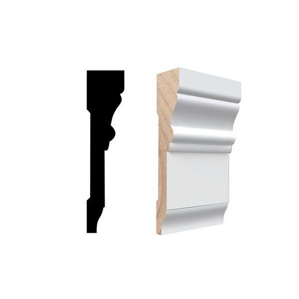 RESO RMC M3 20-Piece 13/16 x 3 1/2 x 85-in Primed Finger-Jointed Pine Casing Set - 140 lin.ft.