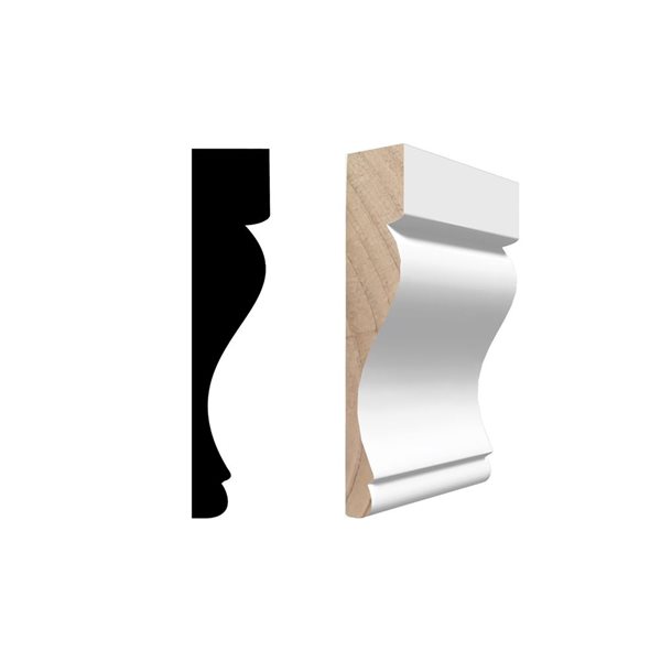 RESO RMC 326 3-Piece 13/16 x 3 1/2 x 102-in Primed Finger-Jointed Pine Casing Set - 24.75 lin.ft.