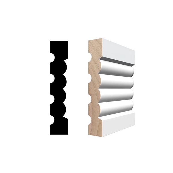 RESO RMC M15 11/16 x 3 1/2 x 85-in Primed Finger-Joined Pine Door Casing 10 pcs - 70-ft Total