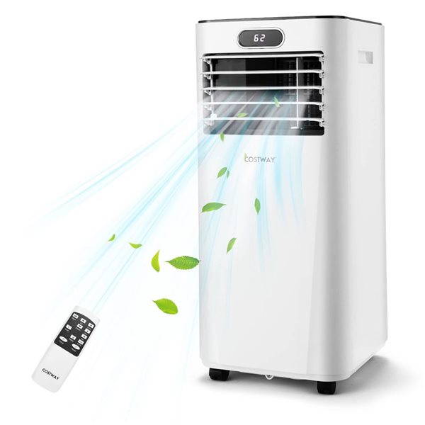 Costway 8,000BTU Portable Air Conditioner 3-in-1 Air Cooler with Remote Control and Drying Mode