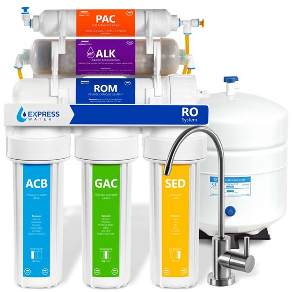 Express Water 10 Stage Alkaline and Mineral Boost Filtration Reverse Osmosis Filtration System