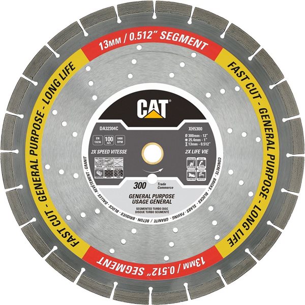 CAT 300 1-Pack 12-in 24-Tooth Segmented Diamond Concrete Saw Blade