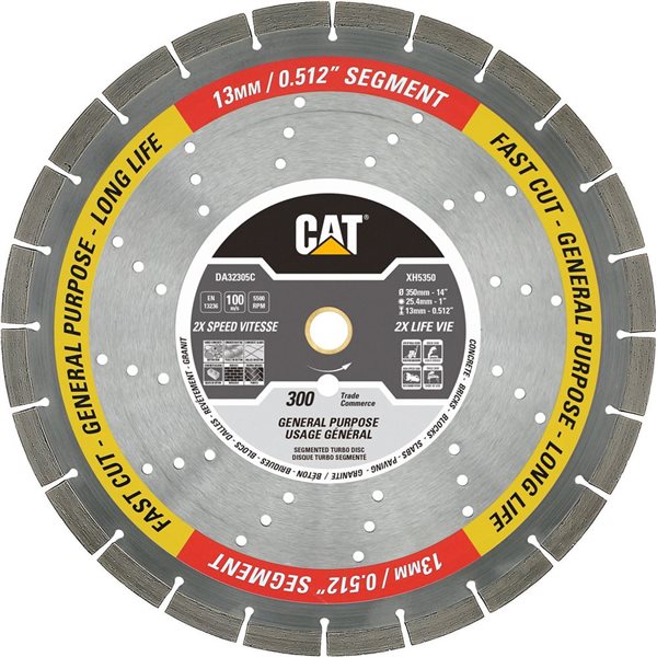 CAT 300 1-Pack 4 1/2-in 18-Tooth Segmented Diamond Concrete Saw Blade