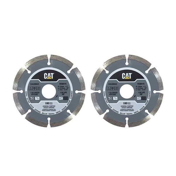 CAT 100 Value 4-1/2-in dia. 9T General Purpose Segmented Circular Saw Diamond Blades - 2 Units