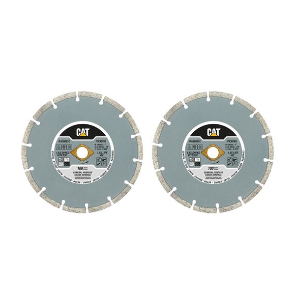 CAT 100 Value 7-in dia. 16T General Purpose Segmented Circular Saw Diamond Blades - 2 Units