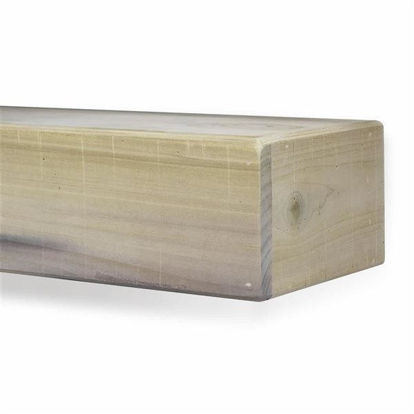 Dogberry Rustic Wood Fireplace Mantel 36 x 6.25 x 5.5-in - Unfinished