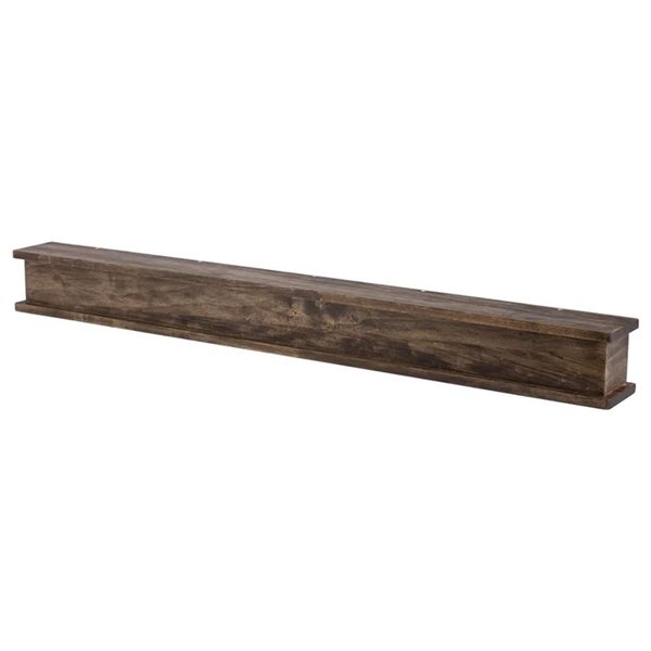 Dogberry Collections Cottage Fireplace Mantel 60 x 6 x 5.5-in - Dark Chocolate